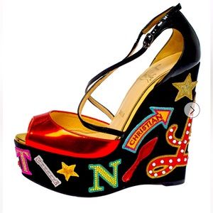 Christian Louboutin Red/Black Patent Leather 37.5